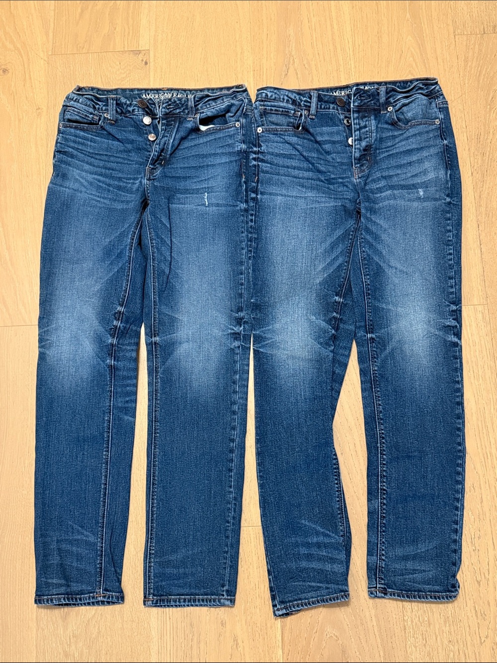 American Eagle Outfitters Dark Blue Skinny Jeans Duo size 8